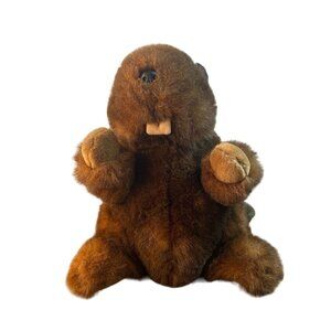 Vintage PURR-FECTION by MJC Brown Beaver 20" Plush 1992 Stuffed Animal